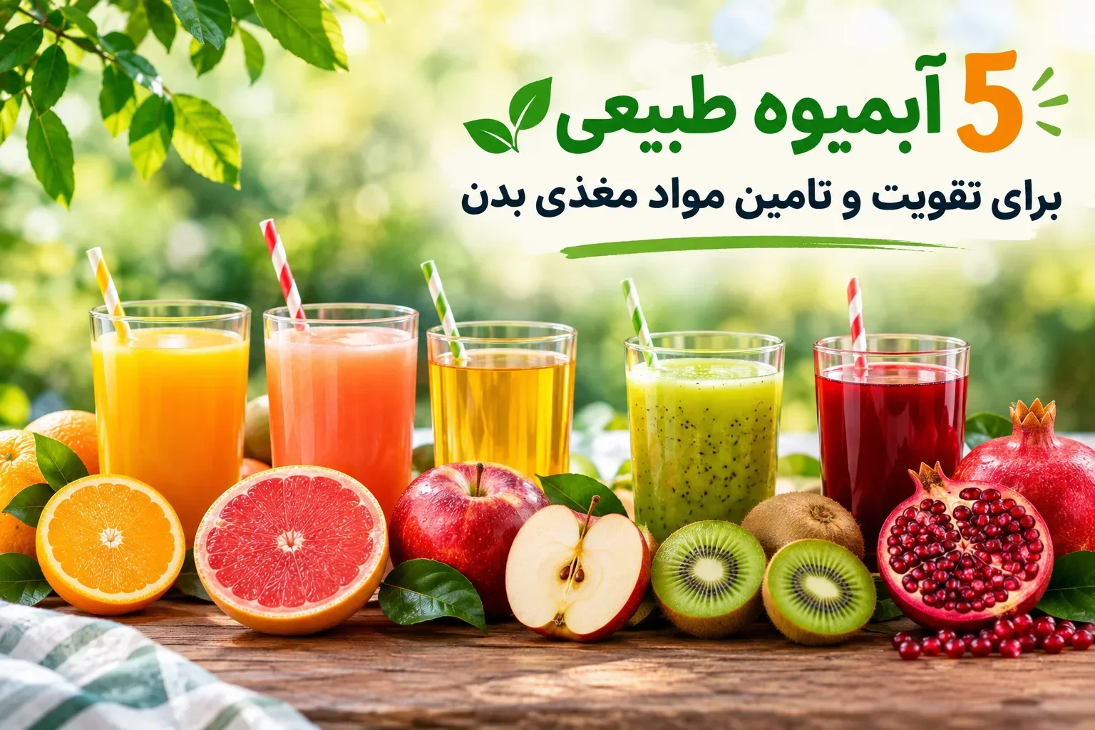 5 آبمیوه طبیعی برای تقویت و تامین مواد مغذی بدن
